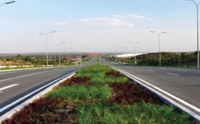 2011年承建的大陸新區(qū)市政東片區(qū)新村１、4路北段道路工程